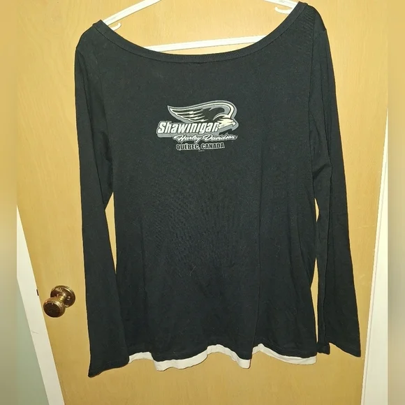 Harley Davidson Black Long Sleeve Shirt Size Medium - Picture 2 of 2
